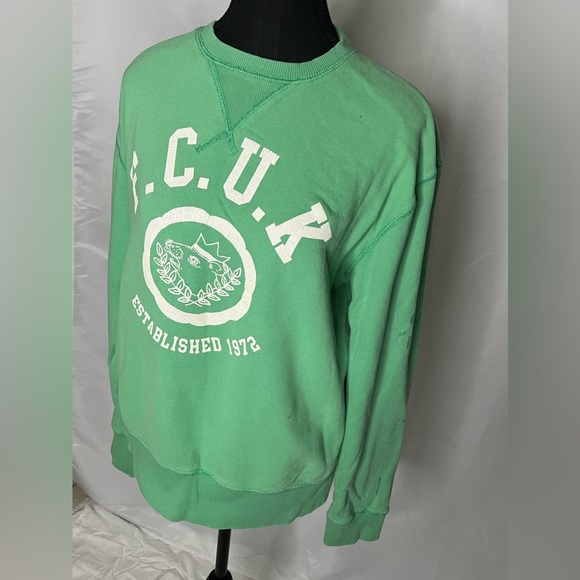 Vintage green F.C.U.K sweatshirt size M - Picture 3 of 4